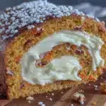 carrot cake swiss roll - featured image