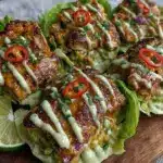 chicken avocado lettuce wraps - featured image