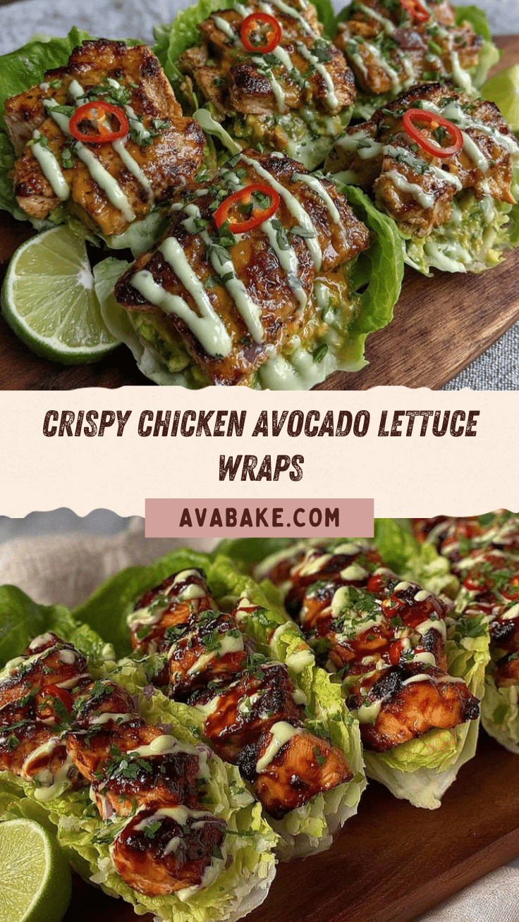 chicken avocado lettuce wraps recipe