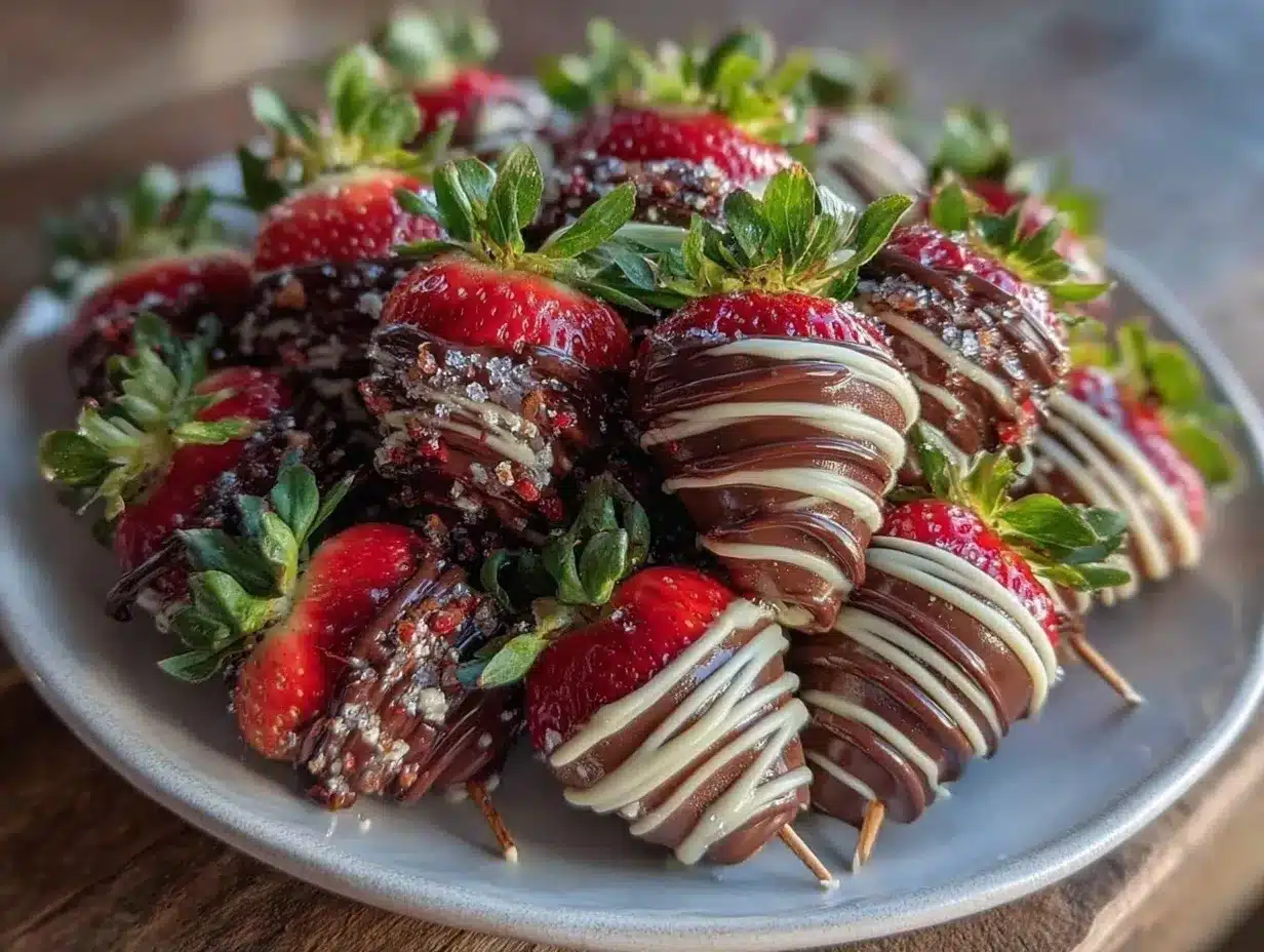 chocolate covered strawberry bouquet preparation steps