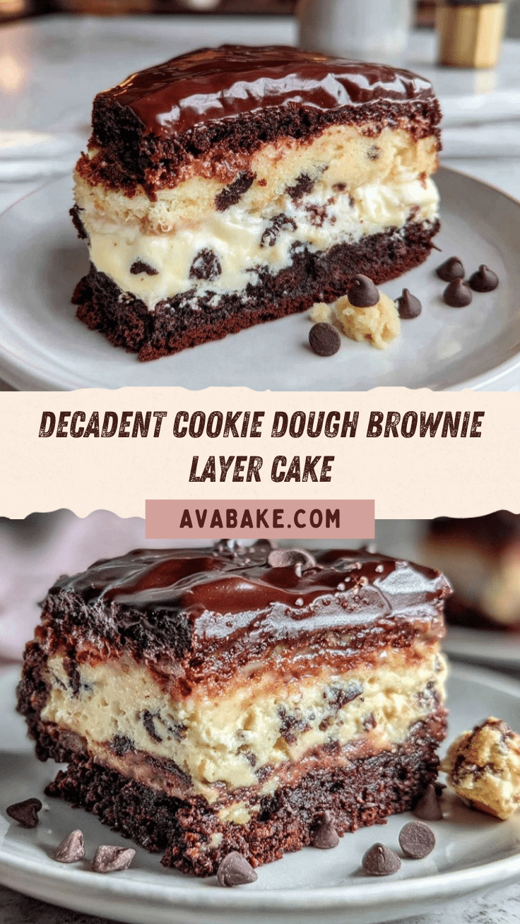 cookie dough brownie layer cake recipe