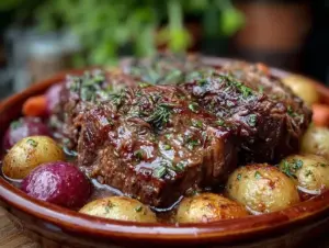 cozy crockpot pot roast - featured image