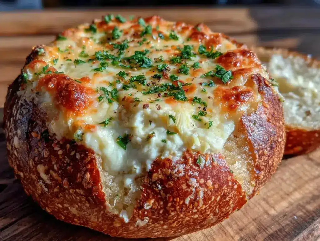 creamy baked spinach artichoke dip - featured image