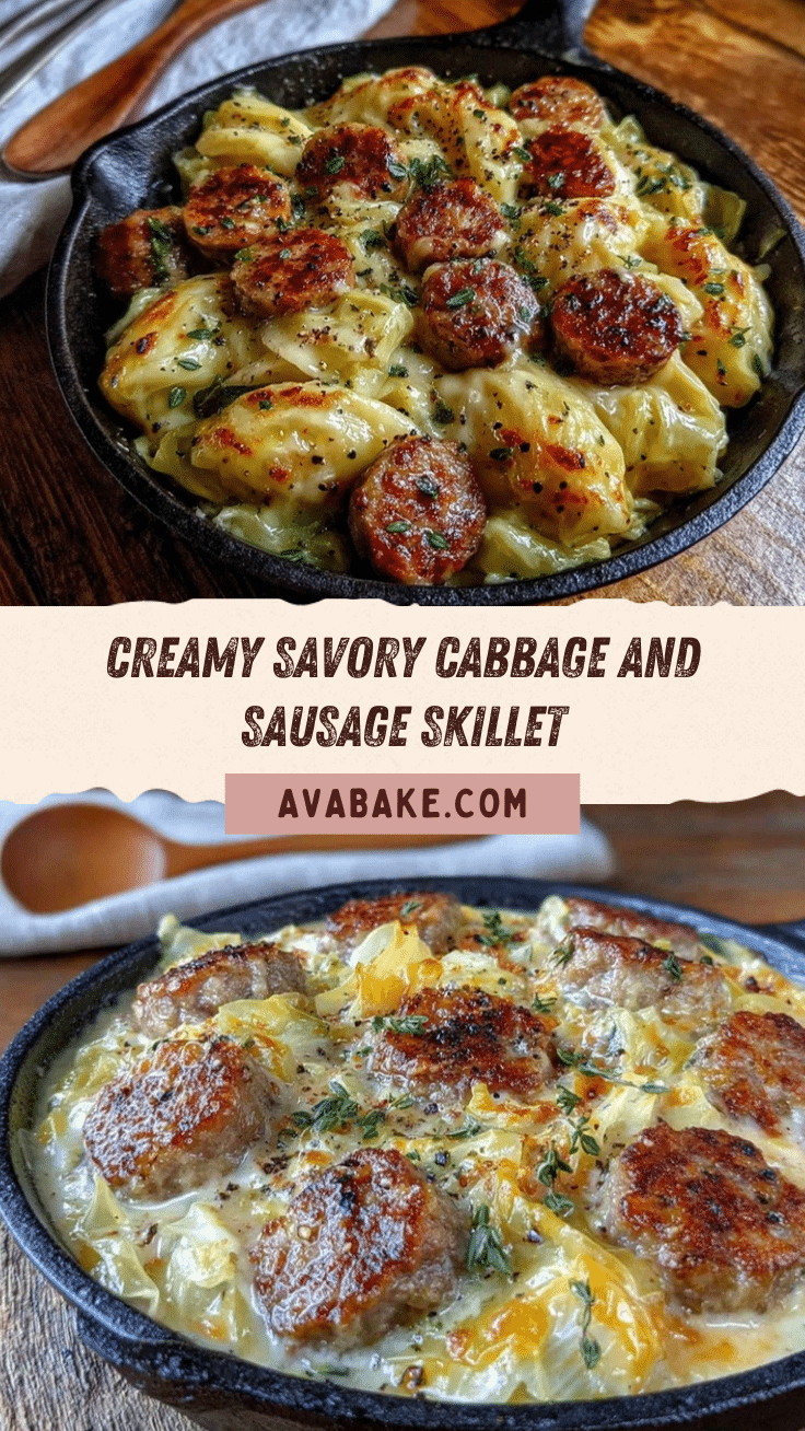 creamy cabbage and sausage skillet recipe