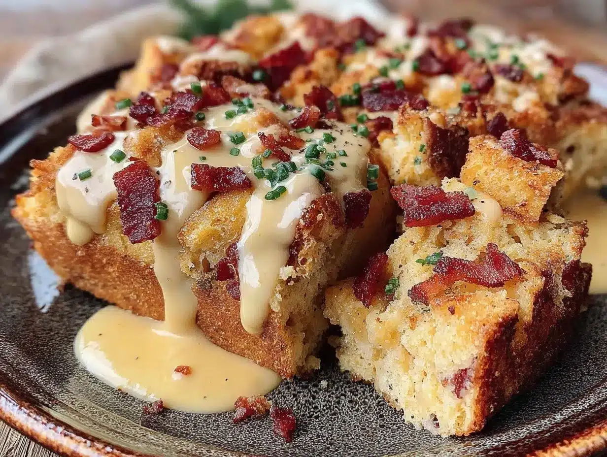 creamy eggs benedict casserole preparation steps