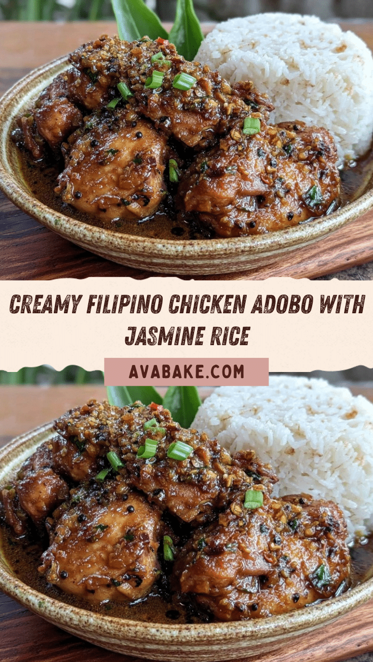 creamy Filipino chicken adobo recipe