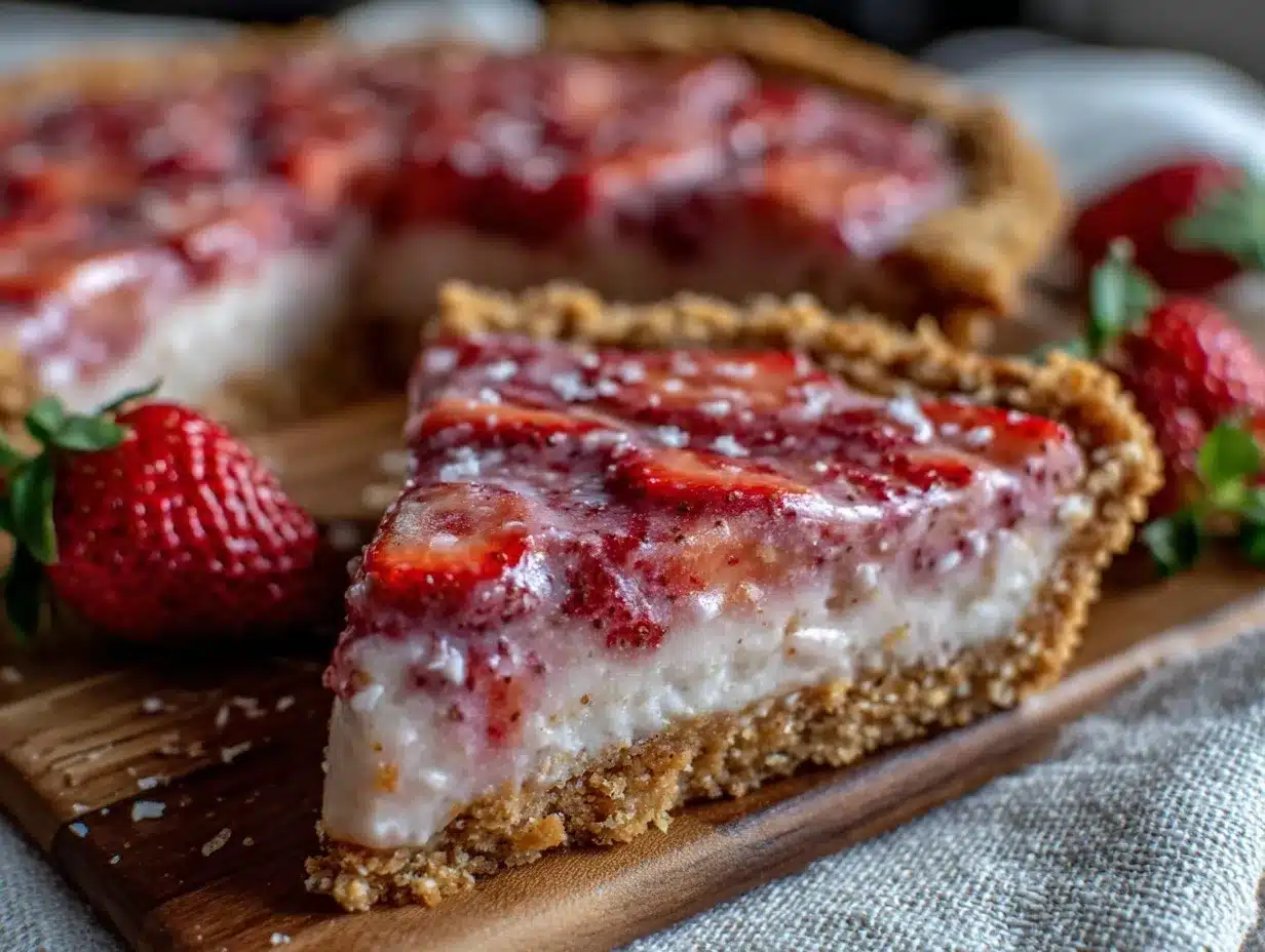 creamy frozen strawberry pie preparation steps