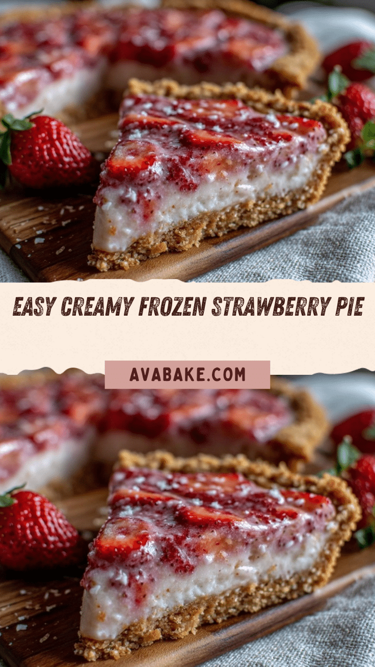 creamy frozen strawberry pie recipe