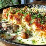 creamy garlic parmesan chicken skillet - featured image