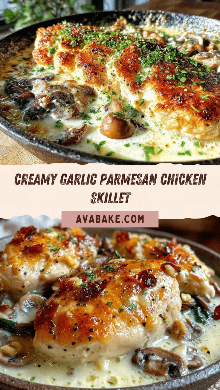 creamy garlic parmesan chicken skillet recipe