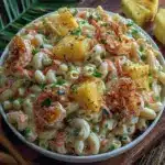 creamy hawaiian macaroni salad - featured image