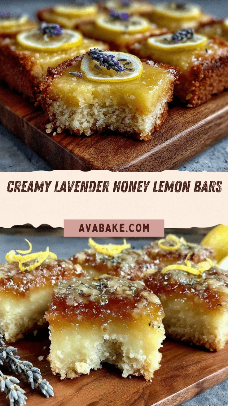 creamy lavender honey lemon bars recipe