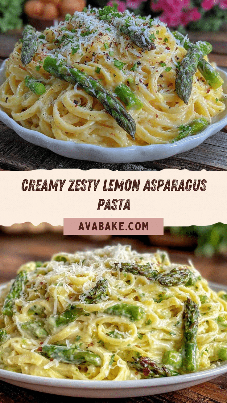 Creamy Lemon Asparagus Pasta recipe