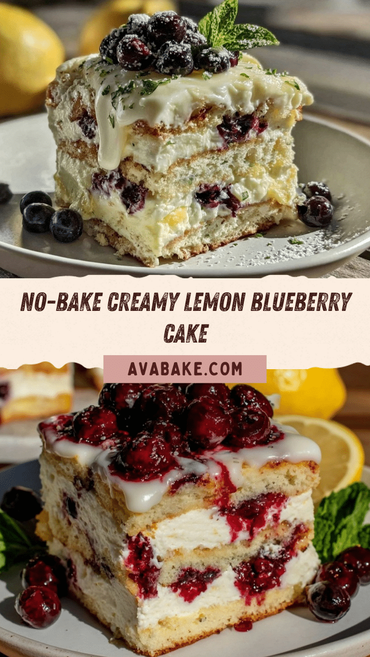 creamy lemon blueberry icebox cake recipe