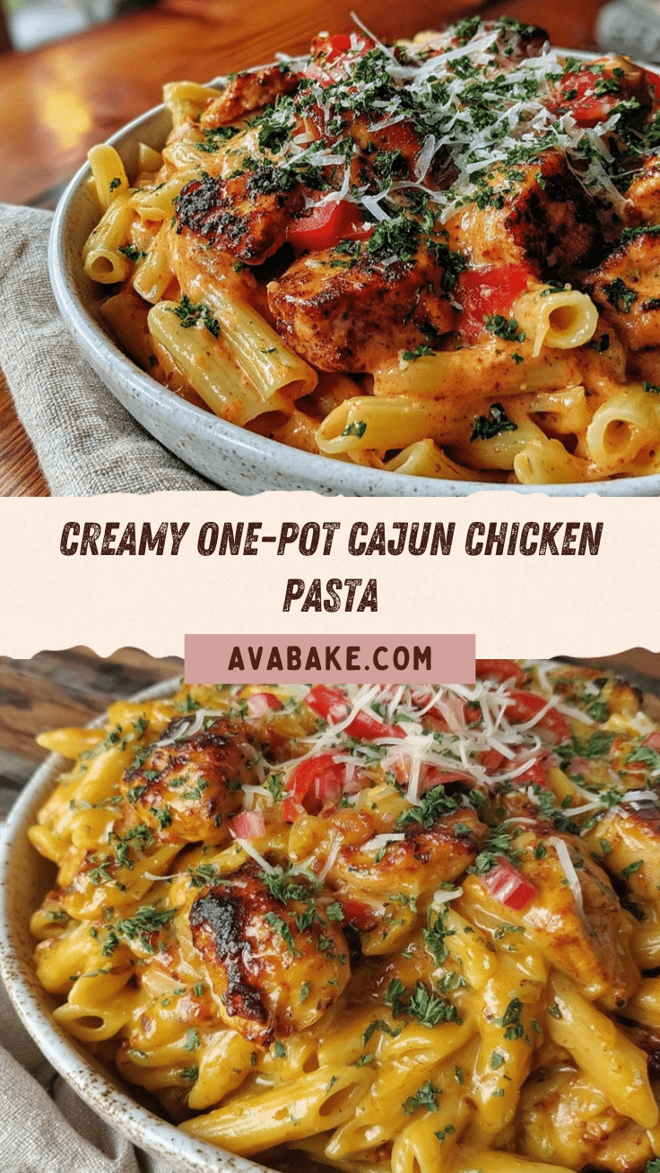 creamy one-pot cajun chicken pasta recipe