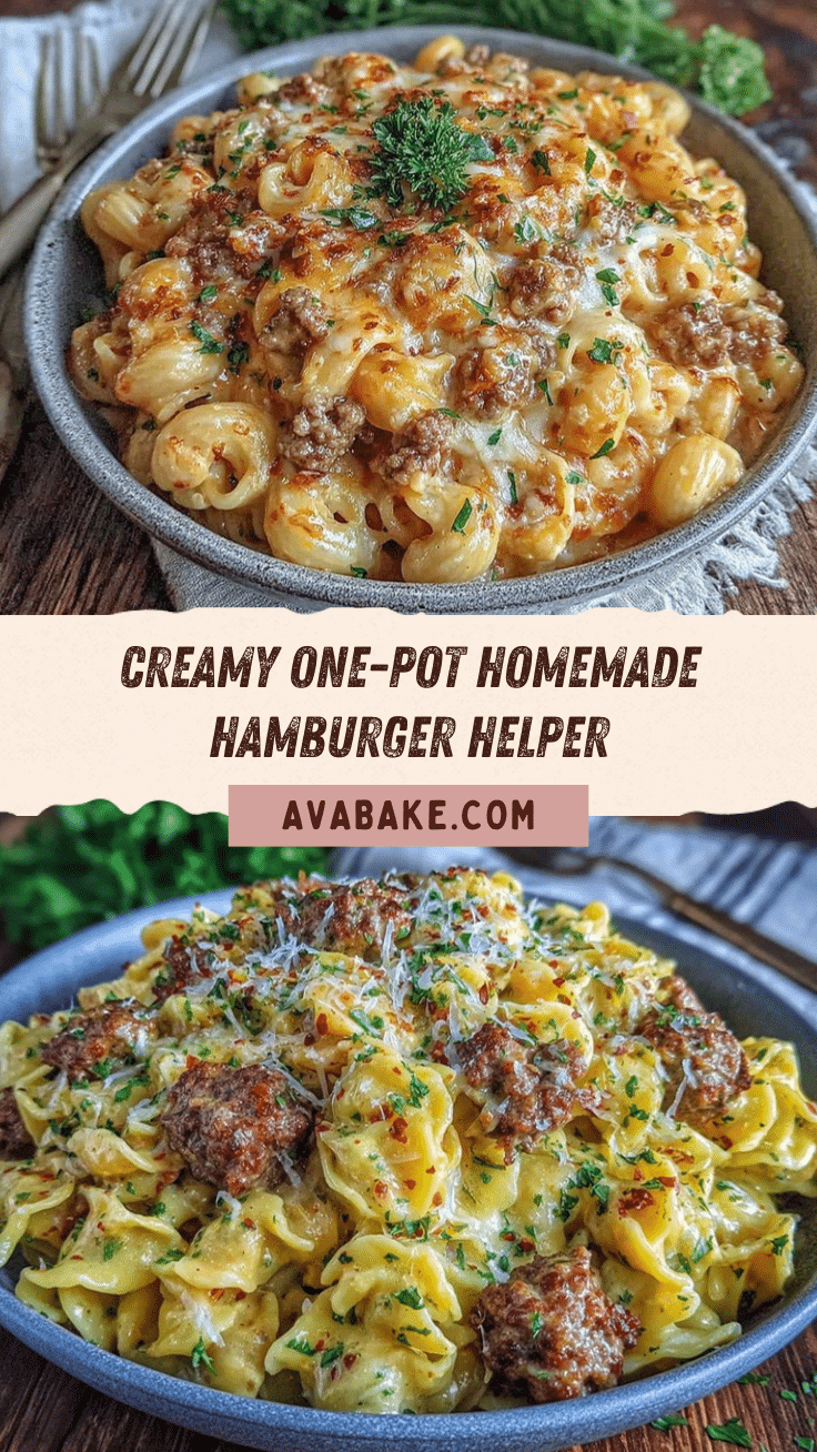 creamy one-pot hamburger helper recipe recipe