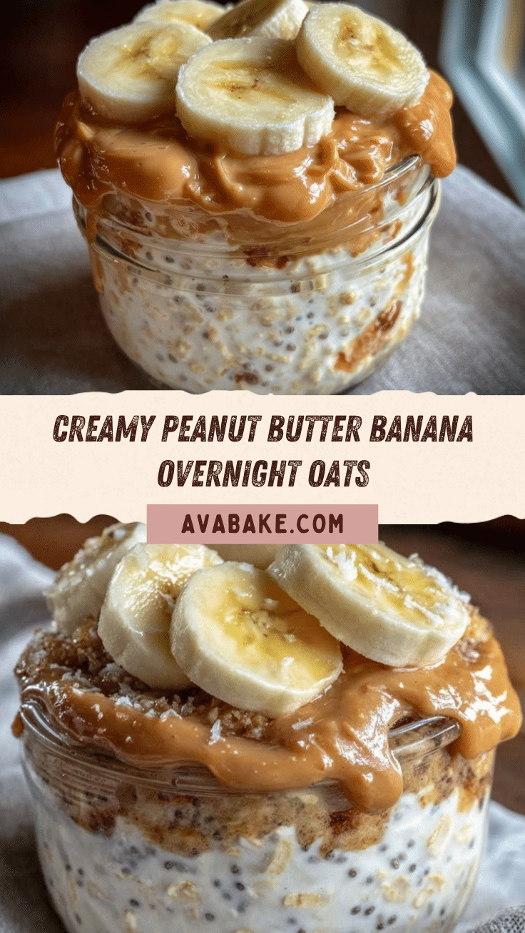 creamy overnight oats with peanut butter and banana recipe
