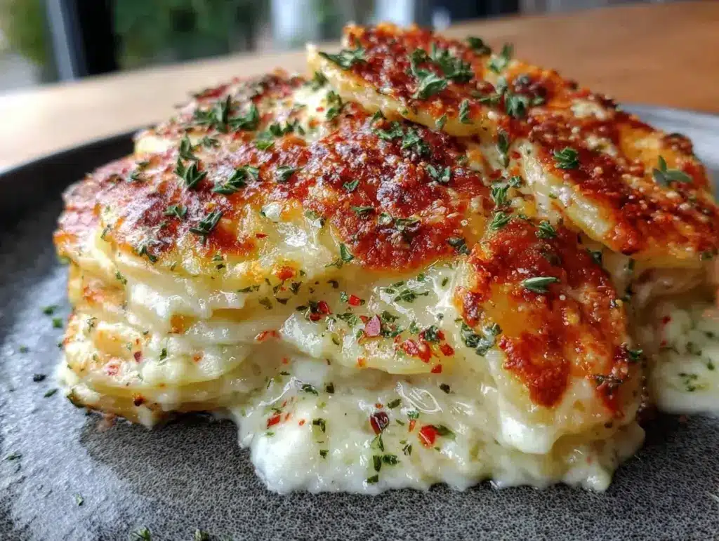 creamy scalloped potatoes - featured image