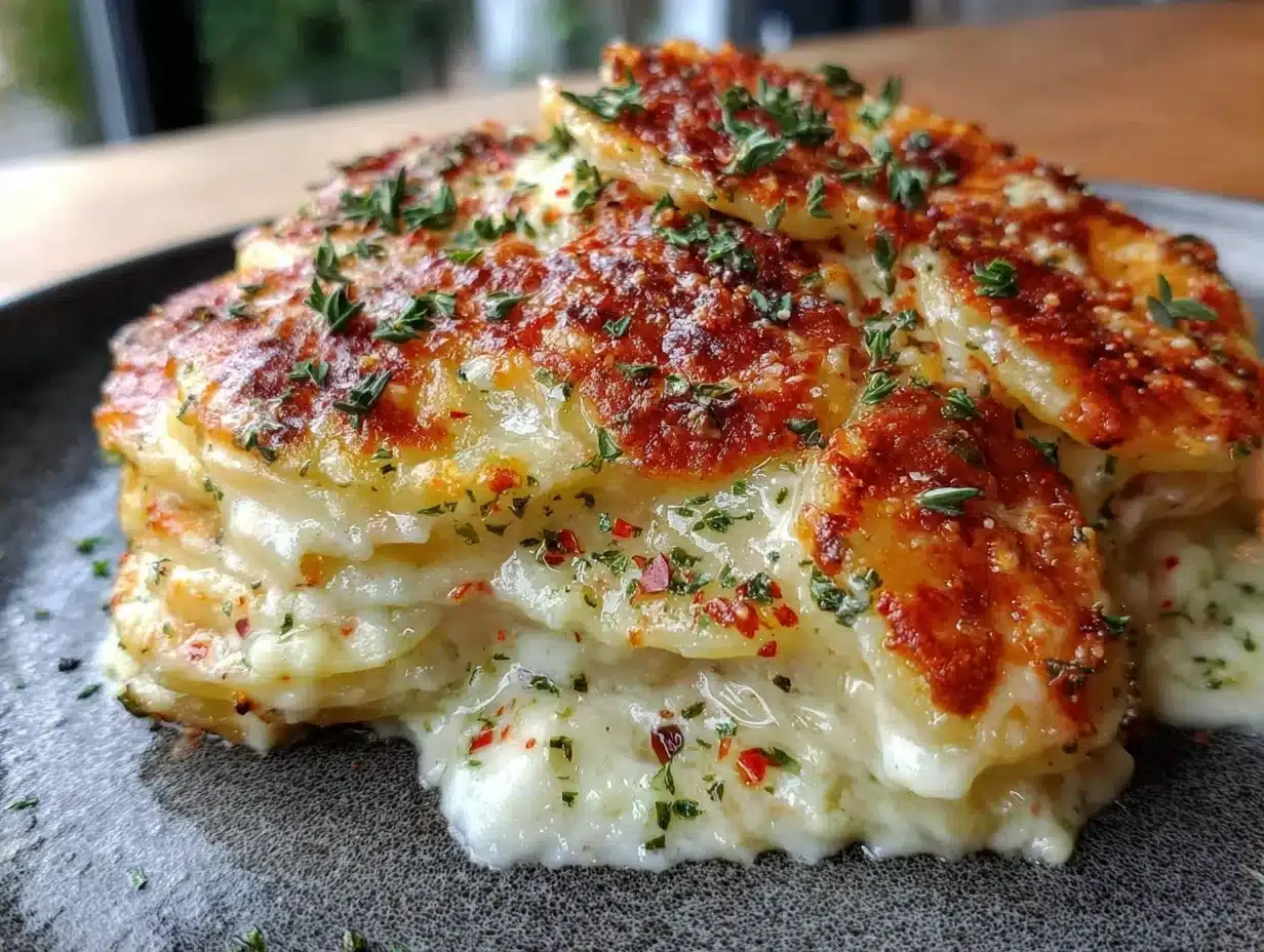 creamy scalloped potatoes - featured image