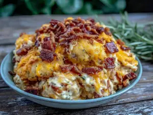 creamy slow cooker crack chicken - featured image