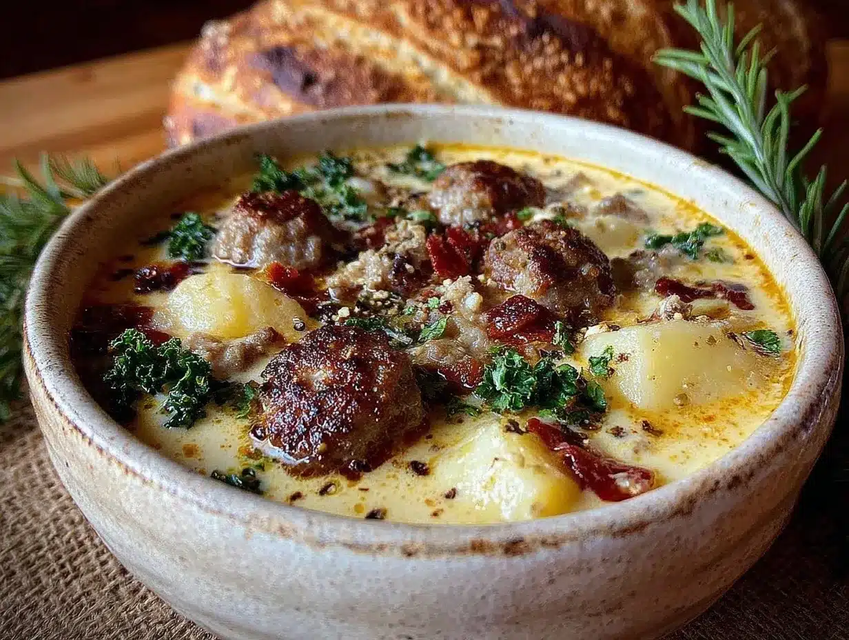 creamy tuscan sausage zuppa toscana preparation steps