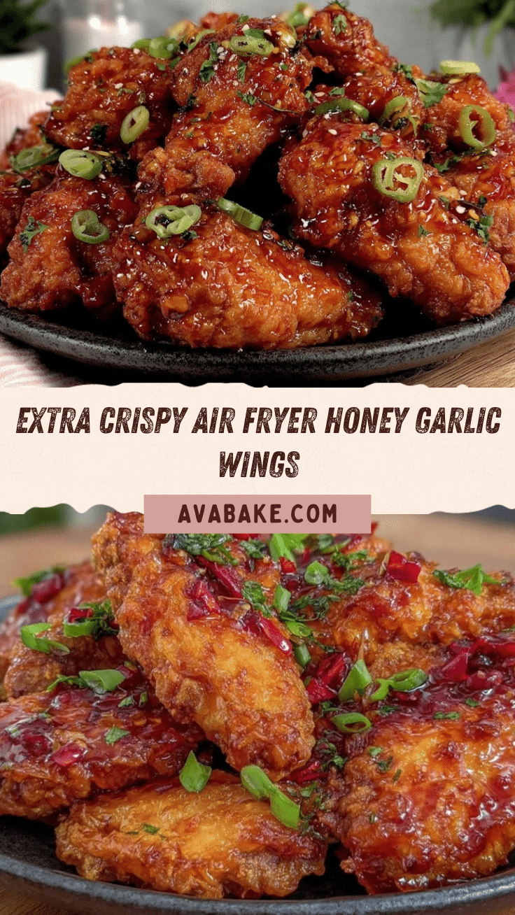 crispy air fryer honey garlic chicken wings recipe