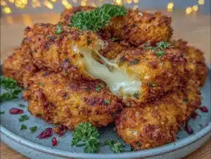 crispy air fryer mozzarella sticks - featured image