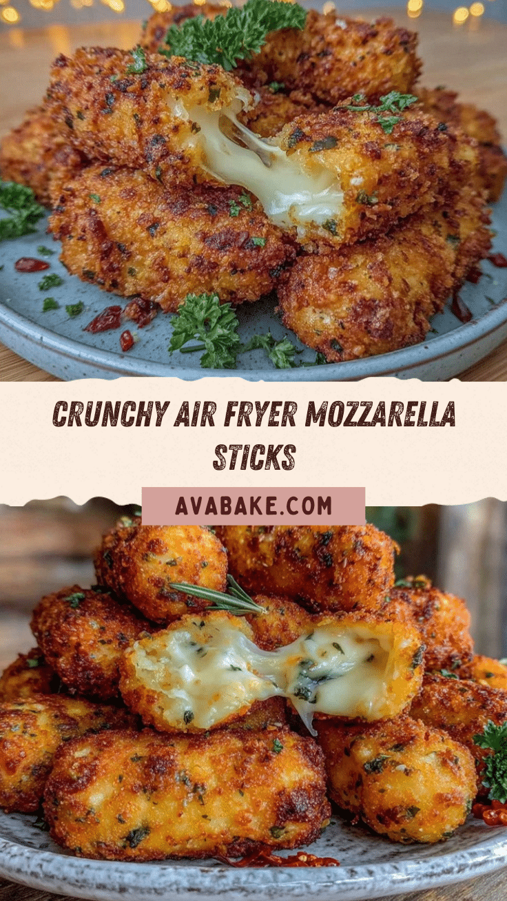 crispy air fryer mozzarella sticks recipe