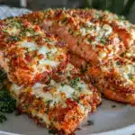 crispy air fryer parmesan crusted salmon fillets - featured image