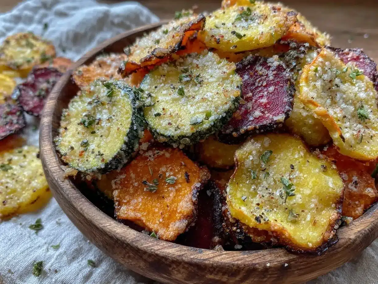 crispy air fryer vegetable chips preparation steps