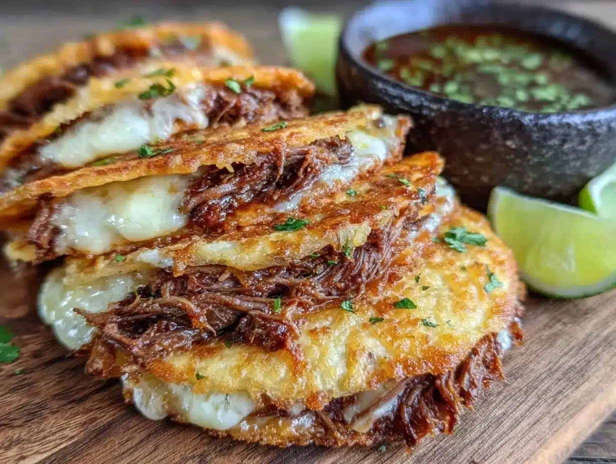 crispy birria quesadilla - featured image