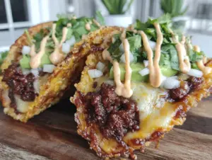 crispy blackstone smash tacos - featured image