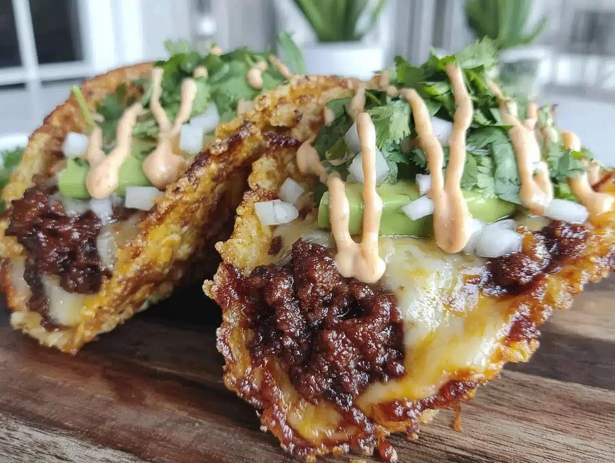 crispy blackstone smash tacos - featured image