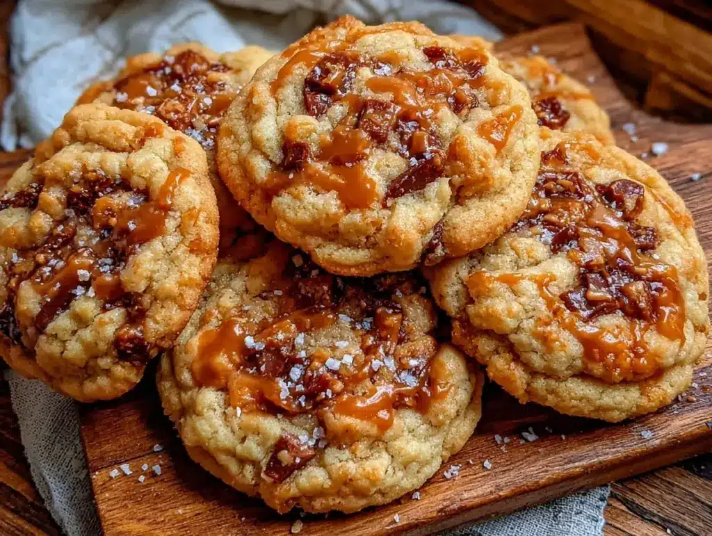 crispy butter crunch toffee cookies - featured image