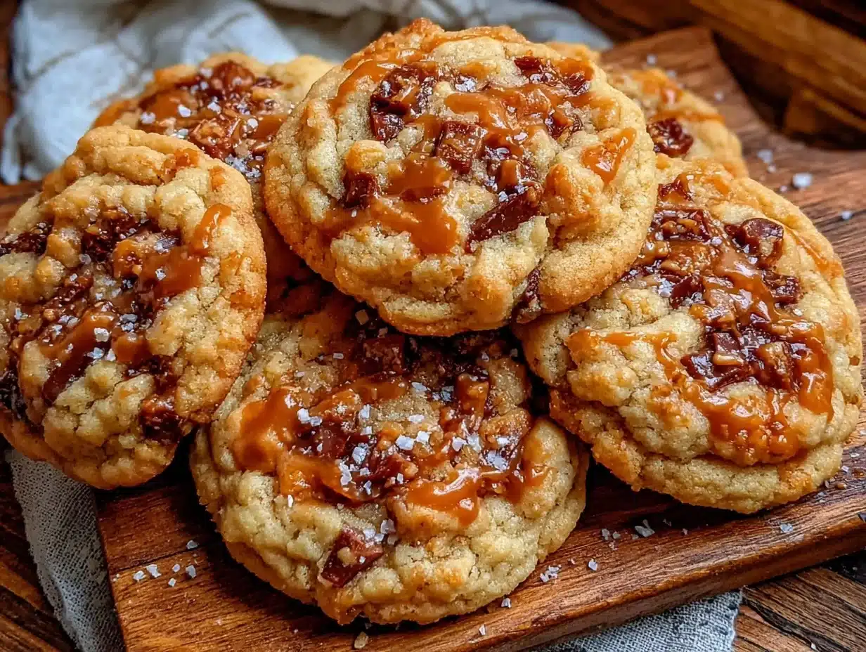 crispy butter crunch toffee cookies - featured image