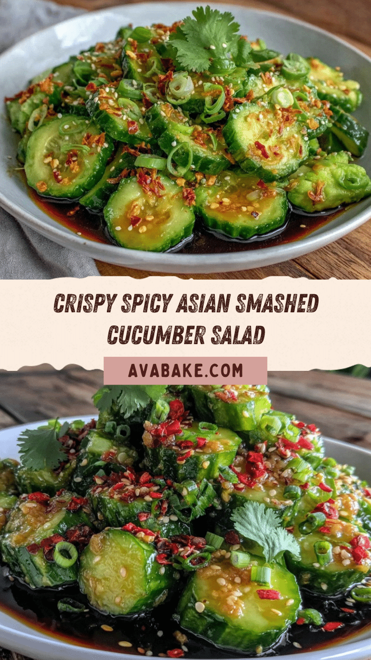 crispy spicy asian smashed cucumber salad recipe