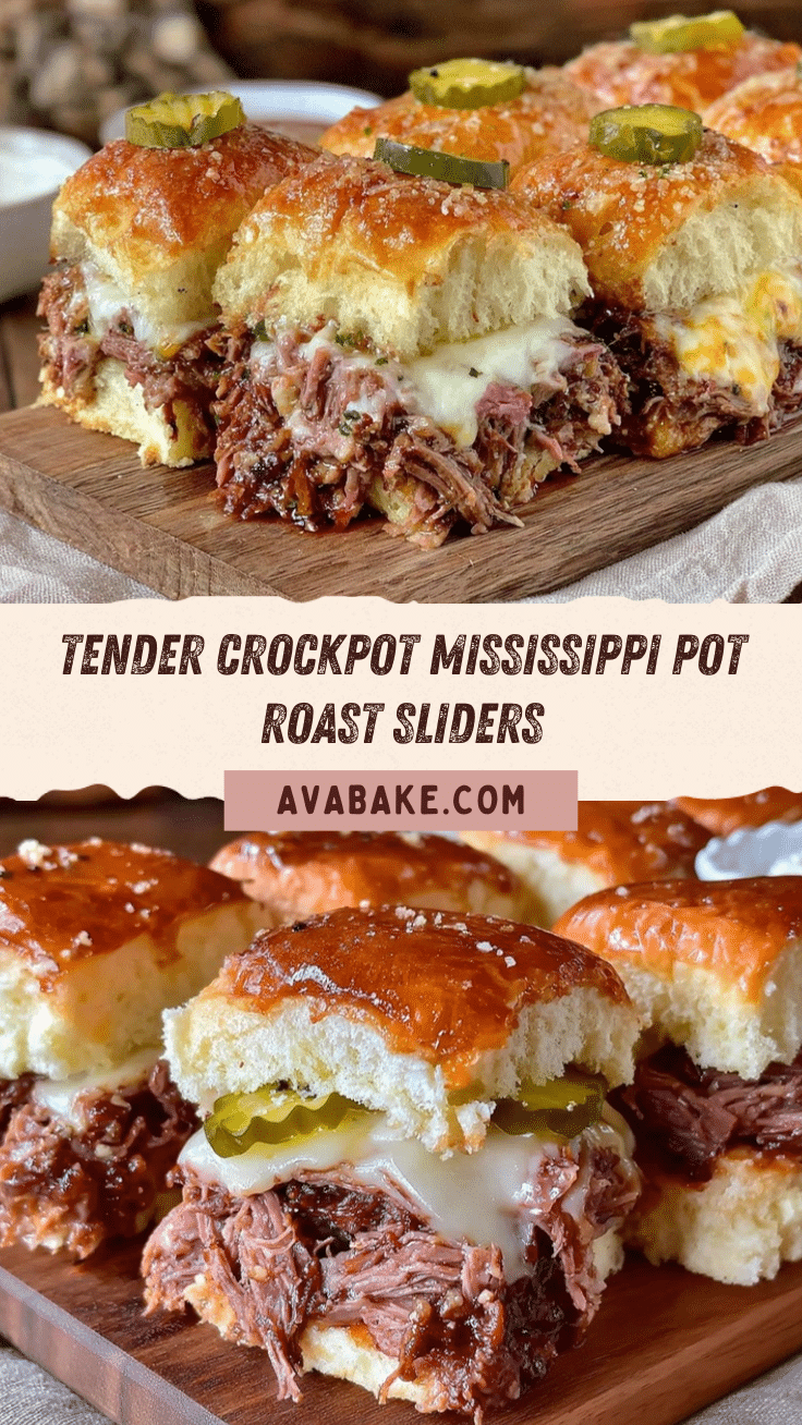 Crockpot Mississippi Pot Roast Sliders recipe