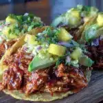 crockpot pulled chicken tacos - featured image