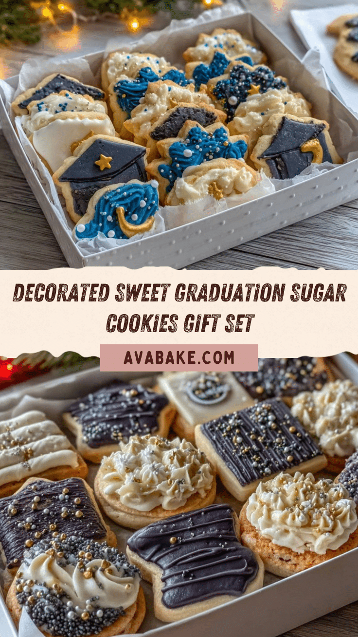 decorated graduation sugar cookies gift set recipe