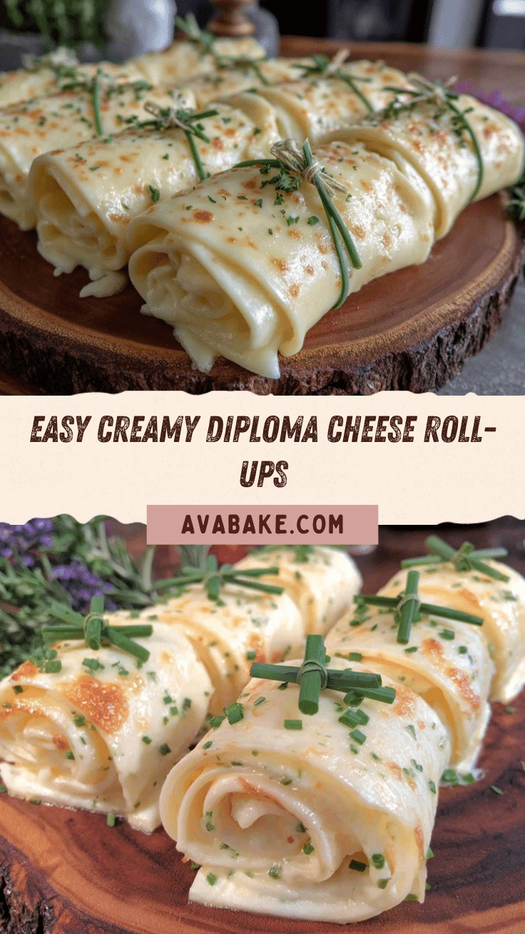 diploma-shaped cheese roll-ups recipe