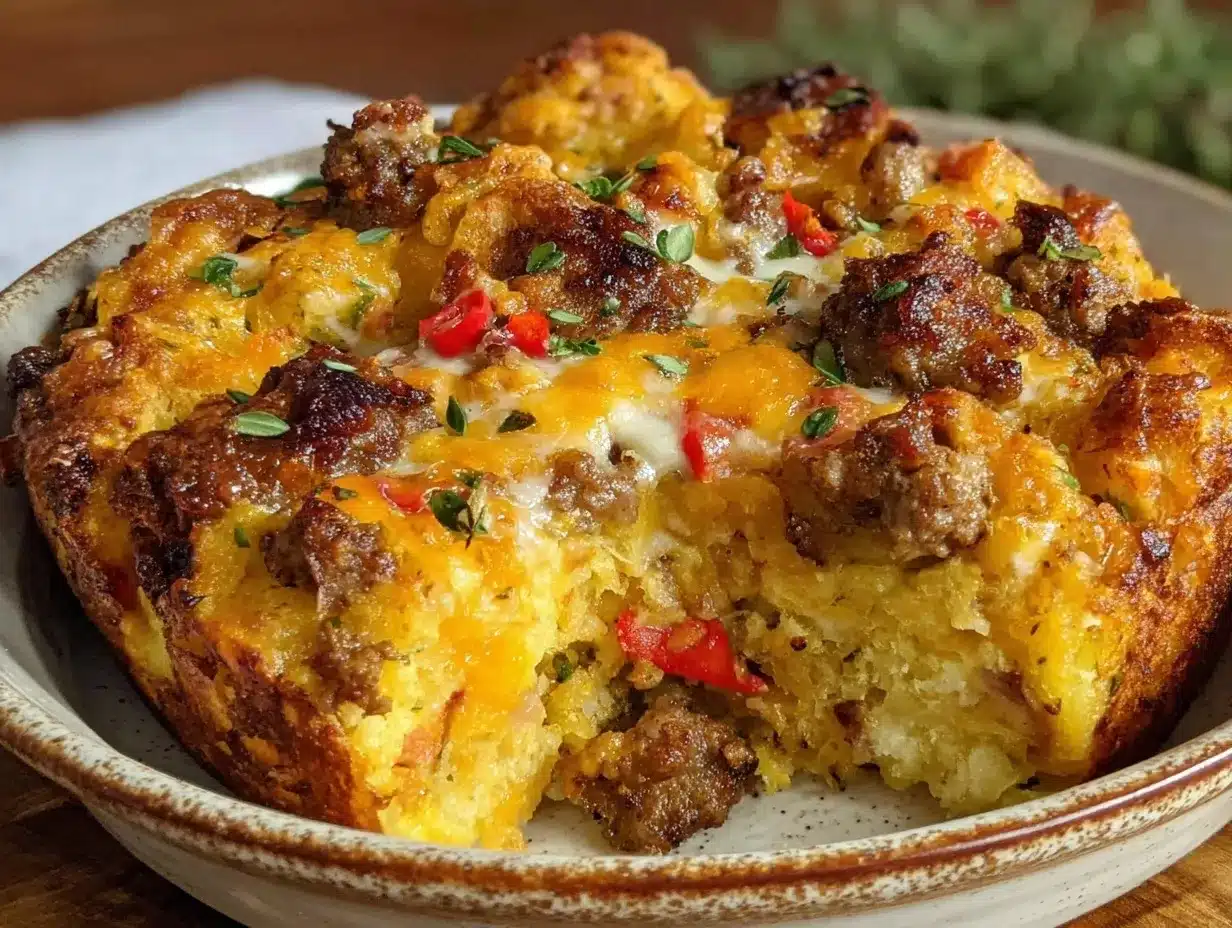 easy cheesy breakfast potato casserole preparation steps