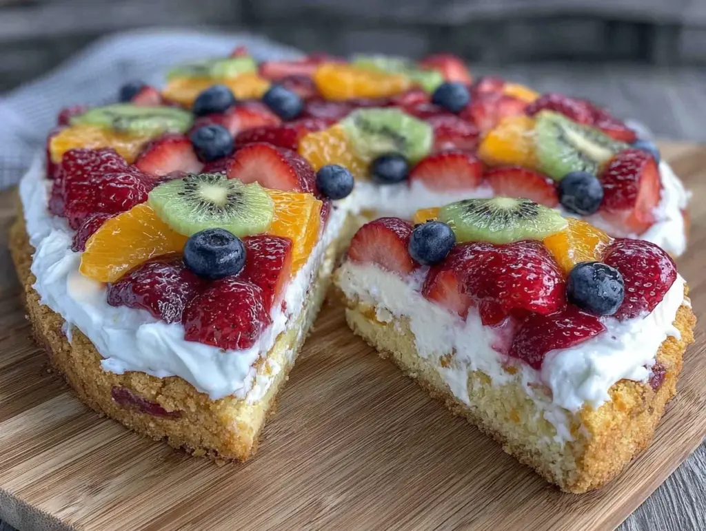 easy creamy fruit pizza - featured image