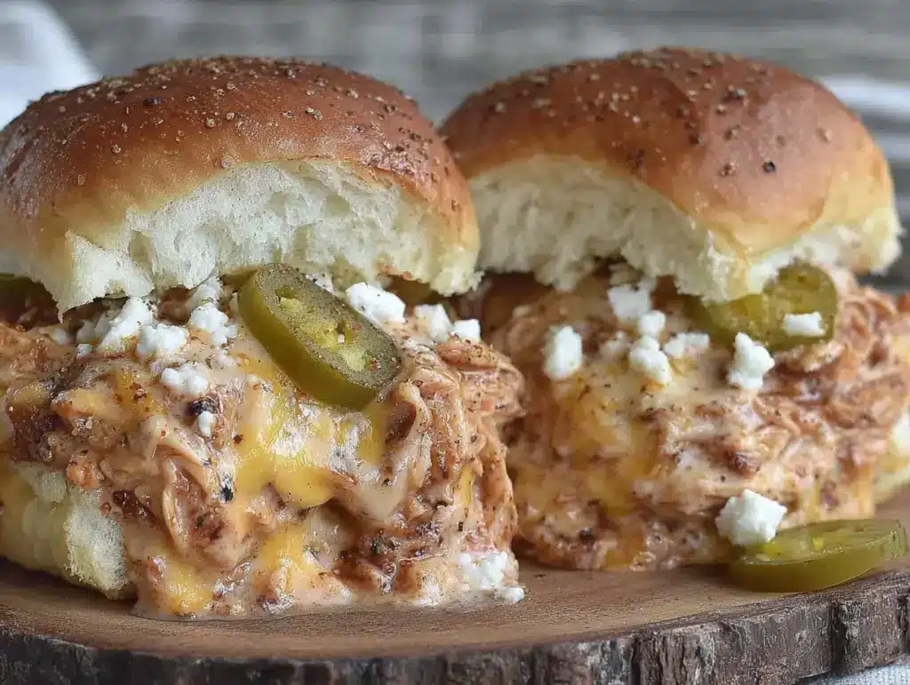 Easy Crockpot Mississippi Chicken Sliders - featured image