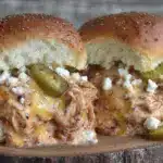 Easy Crockpot Mississippi Chicken Sliders - featured image