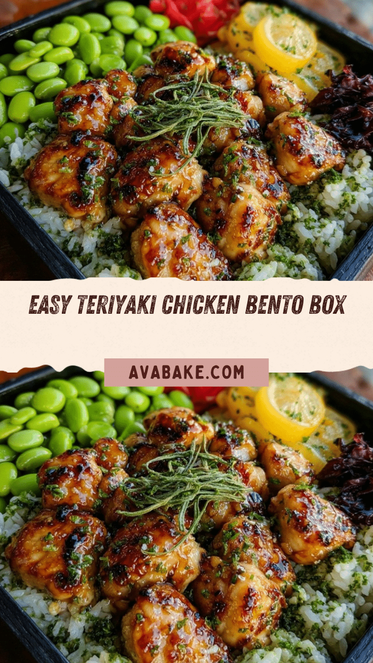easy teriyaki chicken bento box lunch recipe