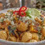 elote mexican street corn pasta salad - featured image