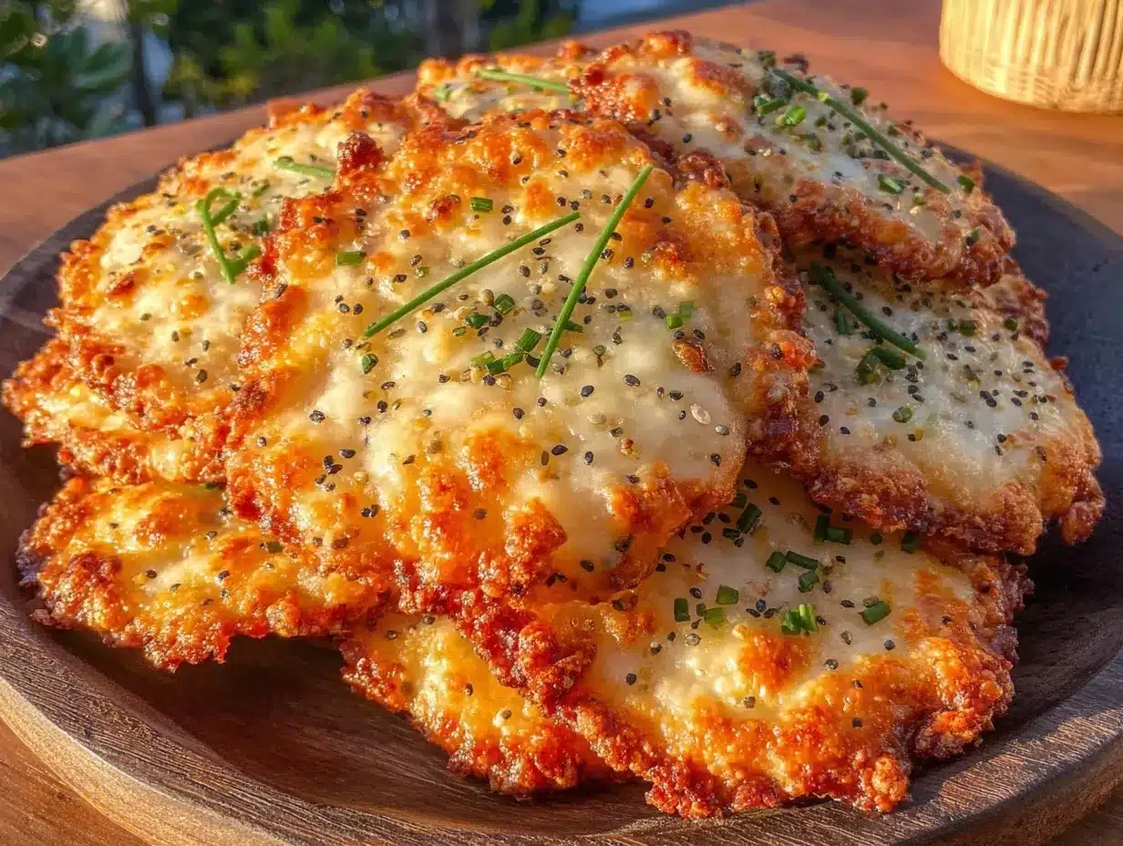 everything bagel cheese crisps preparation steps