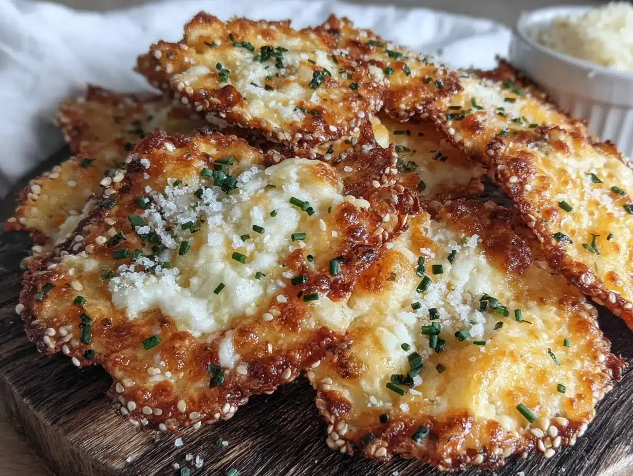 everything bagel cheese crisps - featured image