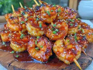 firecracker grilled shrimp skewers - featured image