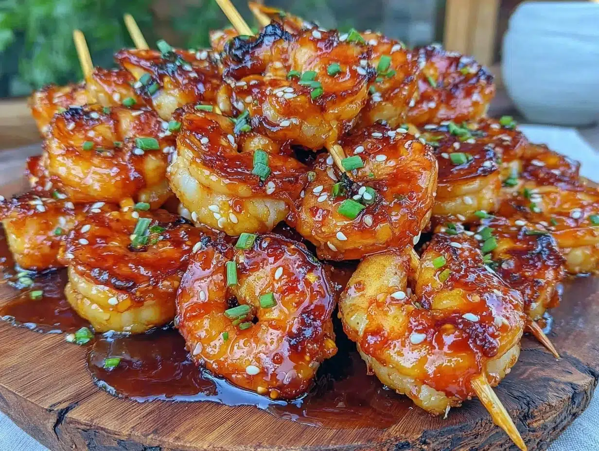 firecracker grilled shrimp skewers - featured image